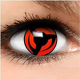 Sharingan Kontaktlinsen Hatake Kakashi in rot inkl. Behälter - Top Linsenfinder Markenqualität, 1Paar (2 Stück)