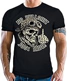 Gasoline Bandit Biker Racer Motorrad Herren T-Shirt: Just R