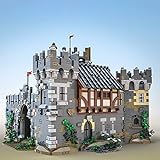 Tewerfitisme Haus Bausteine Bausatz,Modular Mittelalter Schloss Architektur Modell,7500 Teile Klemmbausteine Kompatibel mit Lego 21325 Mittelalter Schmiedeladen