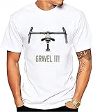 Gravel Bike Cycling T-Shirt Summer Men Short Sleeve Harajuku Fixed Gear Bicycle Sports Art Boy Casual Tops White XL