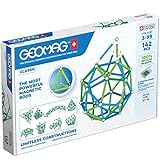 Geomag 274 Classic-93 Magnetisches Konstruktionsspielzeug für Kinder-Green Line-Lernspiel aus 100% Recyclingkunststoff, 142 Teile