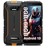 DOOGEE S41T Outdoor Handy Ohne Vertrag [2024], 6300 mAh, 8GB RAM+64GB/ 1TB Erweiterbar ROM, Android 13 Outdoor Smartphone 5,5 Zoll HD+ IP68/P69K, 13MP DREI Kameras, 4G Dual SIM NFC/OTG/GPS