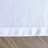 Fino Tischläufer ca. 40 x 150 cm mit Saum hochwertig & knitterarm mit großer Farbauswahl (002 Weiß)