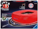 Ravensburger 3D Puzzle 12530 - Allianz Arena bei Nacht - FC Bayern München Fanartikel, 3D Puzzle für Erwachsene und Kinder ab 8 Jahren, Leuchtet im Dunkeln