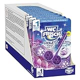 WC FRISCH Kraft Aktiv Violettspüler Magnolie (10er Pack), WC Reiniger für eine sichtbare Reinigung mit violettem Wasser, Duftsteine für einen intensiven WC Duft