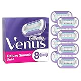 Gillette Venus Deluxe Smooth Swirl Rasierklingen Damen, 8 Ersatzklingen für Damenrasierer mit 5-fach Klinge