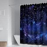 BCughia Shower Curtains Long, Duschvorhang 180 x 200 cm Natur Themen Universum Muster Mehrfarbig Multicolor Shower Curtain Set 72' Wx80 H