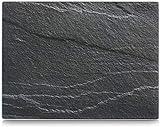 Zeller 26257 Glasschneideplatte Schiefer, anthrazit, ca. 40x30 cm