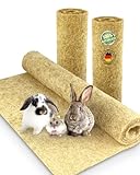 Nagerteppich aus 100% Hanf, 150 x 80cm, 5mm dick, Hanfteppich für alle Arten Kleintiere, Hanfmatte Nagermatte Nager-Teppich Bodenabdeckung (2 Stück)