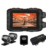 3' Motorcycle Dash Cam Camera Recorder FHD Front and Rear View Dual 1080P DVR IP67 Waterproof Camera WiFi GPS Night Vision G-Sensor Loop Recording