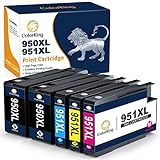 ColorKing Kompatible 950XL 951XL Druckerpatronen Ersatz für HP 950XL 951XL Multipack für HP Officejet Pro 8620 8600 8610 8100 8615 8625 8630 8640 251dw 276dw (Schwarz, Cyan, Magenta, Gelb, 5 Stück)