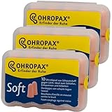 Ohropax soft I Ohrstöpsel aus Schaumstoff I 3x 10er Sparset I plus PharmaPerle giveaway