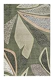 Esprit Home Teppich - Läufer, weicher moderner Kurzflor Teppich perfekt geeignet für das Wohnzimmer und Schlafzimmer, sehr pflegeleicht, Hazel (133x200 cm, Grau Grün)