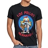 style3 Los Pollos T-Shirt Herren, Größe:XL, Farbe:Schwarz