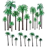 25 Stück Palm Baum Modell, Modell Palmen, Kunststoff Palme , Modell Bäume, Palme Modell Mini Landschaft, für Alle Landschaften Landschaft Cake Topper Dekoration Diorama Modelle Architekturbäume