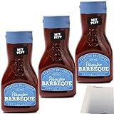 Curtice Brothers Original Pitmaster Barbeque-Sauce Squeeze Flasche 3er Pack (3x420ml) + usy Block