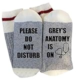 Romancan Damen Lustige Socken Grey’s Anatomy Baumwolle Weihnachten Socken Funny Strick Socks