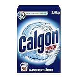 Calgon 3in1 Power Pulver – Wasserenthärter gegen Kalkablagerungen und Schmutz in der Waschmaschine – Beugt unangenehmen Gerüchen vor – 1 x 2,5 kg