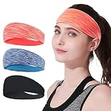 LATTCURE Stirnband Damen Sport 3er Pack, Stirnband, Haarband, Damen Kopfband, Kopfbedeckung, Turban Winter Stirnband für Alltag Yoga Sport Fitness, weich, Anti-R