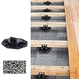 30 Stück Terrassendielen und Bodenbeläge mit 60 Schrauben verstellbare Höhe 18 bis 30 mm, hält 600 kg, einfache I