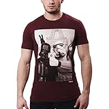 Star Wars Empire Selfie T-Shirt mit Darth Vader und Stormtrooper chunk Markenware weinrot - M