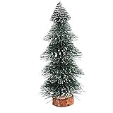 Skyeye. Weihnachtsschmuck Mini Weihnachtsbaum zum Dekorieren von Büros oder Kinderzimmern Dekoration Baum mit Holzsockel Ornamente für Tisch und Schreibtischplatten Weihnachten Home Party Dekoration