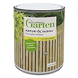 Mein schöner Garten NATUR ÖL Farblos - mit UV Schutz | 2,5 L | Natürliches Garten Holzöl für eine optimale Holzpflege | Transparentes Holz Pflegeöl für Eiche, Nussbaum oder Lärche