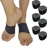 Plantarfasziitis-Bandage Arch Support - Effektive Fuß- und Fersenschmerzlinderung, hilft bei schmerzenden Fersensporn, Plattfüßen und hohen Bögen, bequeme kupferbeschichtete Faszienbänder, schwarz