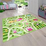 Paco Home Kinder-Teppich Für Kinderzimmer, Spiel-Teppich Mit Landschaft und Pferden, In Grün, Grösse:120x160 cm, 10-348-1-16|32