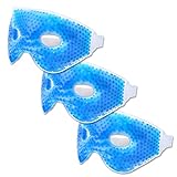 Schramm® 3er Pack Kühlmasken mit Gel Perlen Kühlmaske Kühlbrille Augenmaske Gelmaske Schlafmaske Entspannungsmaske Gelbrille Migräne Maske Brille