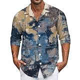 Poloshirts Für Herren Rüschenhemd Herren Depeche Mode T-Shirt Revers Musterdruck Hawaii Hemd Mit Knopfleiste Funny T Shirts Loose Fit Bügelfrei Businesshemden Cordhemd Herren (Royal Blue, XL)