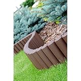 Prosperplast Palisade 2,7 m Beetumrandung Rasenkante Randstein Kantenstein, braun, 31 x 28 x 26,6 cm, IPAL5-R222