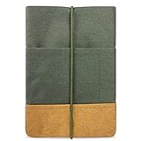 Kuratist eBook Reader Sleeve - Handgemacht aus 100% Baumwolle und Kantenschutz aus Papier in Lederoptik (100% Vegan) (6 Zoll/Tolino Shine 2/3 HD/Vision 2/3/4 HD - Uni Pine