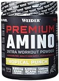Weider Premium Amino Intra Workout mit EAA/ BCAA, Tropical Punch, Fitness & Bodybuilding, 800g