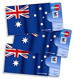 cardbox Motiv: Australien Flagge/Australische Fahne /// 3er Set /// Hüllen für Kreditkarten, Führerscheine u.ä.