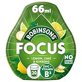 Robinsons Benefit Drops Focus Zitrone, Limette und Ginsenggeschmack 66 ml