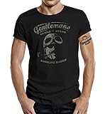 GASOLINE BANDIT Original Gentlemen Rider Design T-Shirt: Gentlemen No Bike - No Life-L