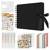 YIMETOP Fotoalbum zum Selbstgestalten A5 (21.5x15 cm) Scrapbook mit 30 Seiten, Platz für 60 Fotos - DIY Fotobuch für Baby, Hochzeit, Jahrestag, Valentinstag - Inklusive Geschenkbox I