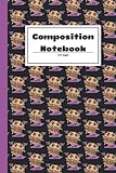 Composition Notebook with funny spooky Halloween bat burgers pattern Cover: Composition Book, Journal, Lined Notebook , 120 pages
