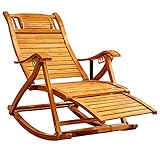LLMY liegestuhl Sonnenliege Aus Holz, Klappbarer Liegestuhl, Gebogene Kopfstütze, Unsichtbare Fußmassage, Mit Armlehne, für Balkon Terrasse Pool