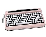 ELRETRON Penna Bluetooth-Tastatur mit weißen Chrome Tastenkappe (Us Sprache) Schalter-Cherry MX-Red Baby Pink