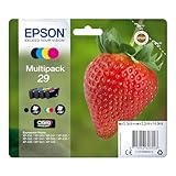 Epson Original 29 Tinte Erdbeere, XP-235 XP-332 XP-335 XP-432 XP-435 XP-245 XP-342 XP-345 XP-442 XP-445 XP-247 XP-257 XP-255 XP-352 XP-355 XP-452 XP-455, (Multipack 4-farbig)