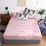 NHhuai Matratzen-Bett-Schoner mit Spannumrandung | Dreiteilige Einteilige Bettdecke