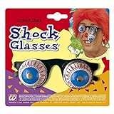 Widmann 4854O - Schock Brille, herausfallende Augen, Spaßbrille, Scherzartikel, Lustige Brille, Karneval