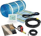 Flexithermo™ Plus elektrische Fußbodenheizung Komplett-Set I Heizleistung: 200 W/m² (2,0m x 0,5m; 1m²) Fußbodenheizung elektrisch für Böden aller Art I inkl. Digital-Thermostat mit Wochenprog