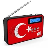 sky vision DAB Radio 100 - kleines Digitalradio, DAB Plus, mini, tragbar, mit Länderflaggen-Motiv