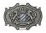 Tini - Shirts Bayern Löwen - Bayern Wappen blau/weiss Gürtelschliesse - Buckle/Gürtelschnalle Tracht : Landeswappen - Grösse ca.: 8.5 x 6 cm