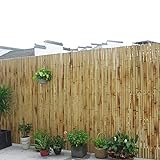 Bambuszäune Für Den Garten, Balkon-Sichtschutz Roll-Gartenschutzzaun Zaunpaneel Ideal Zum Abschirmen Von Wänden Und Zäunen Blockierte Sicht Gartendekoration (Farbe : Natural, Größe : 1.3x2m)