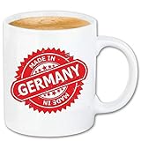 Reifen-Markt Kaffeetasse MADE IN GERMANY DEUTSCHLAND - GERMANY - HAMBURG - DÜSSELDORF - BADEN-WÜRTTEMBERG Keramik 330 ml in Weiß