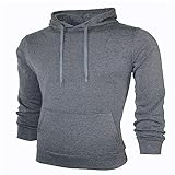 Generisch Kapuzenpulli Herren Hoodie Kapuzenpullover Herren Casual Sweatpullover Langarm Sweatjacke Kordelzug Hoodie Einfarbig Pullover Minimalist Streetwear Bequeme Sweatshirts Modischer Sw